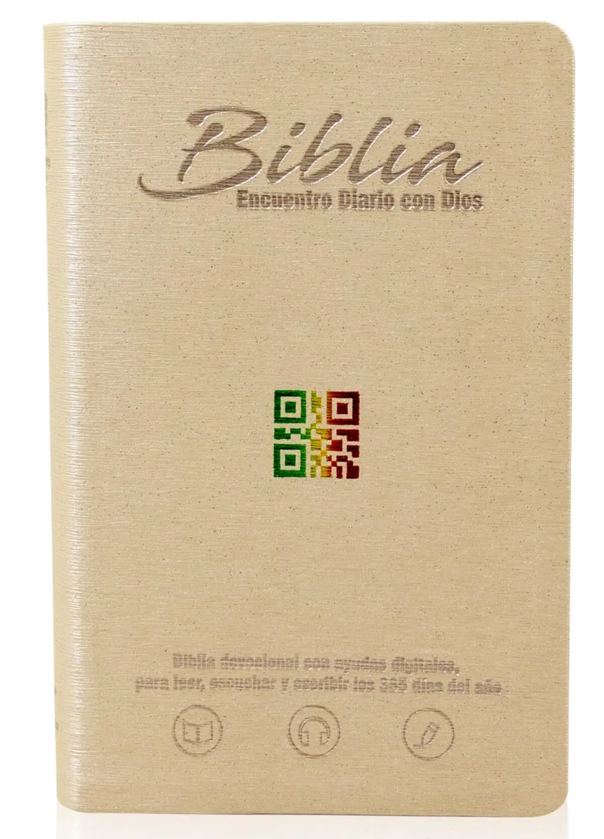 Biblia RVC Devocional Encuentro Diario con Dios color Beige