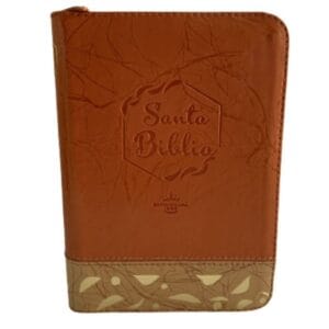 Biblia Reina Valera 1960 Color Naranja y Beige