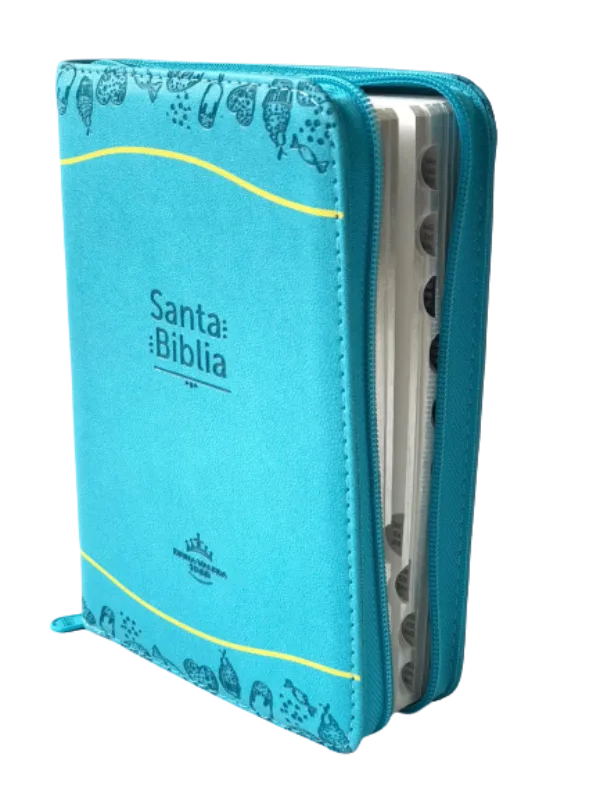 Biblia Reina Valera 1960 Color Azul Amarillo