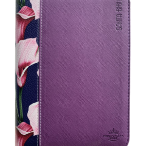 Biblia Reina Valera 1960 Color Lila con Flores
