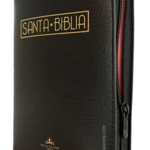 Biblia RVR 1960 Letra Grande con Cierre Negro Canto Rojo