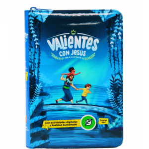 Biblia RVC Valientes con Jesús color Azul con cierre