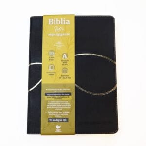 Biblia RVR1960 Letra Súper Gigante Color Negro Canto Dorado