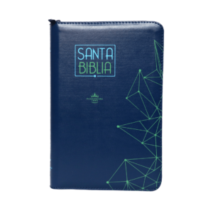 Biblia RVR1960 Letra Grande Con Cierre Color Azul