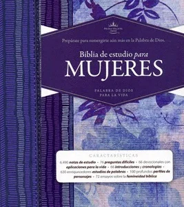 Biblia de Estudio para Mujeres Versión RVR1960 Color Azul Floreado