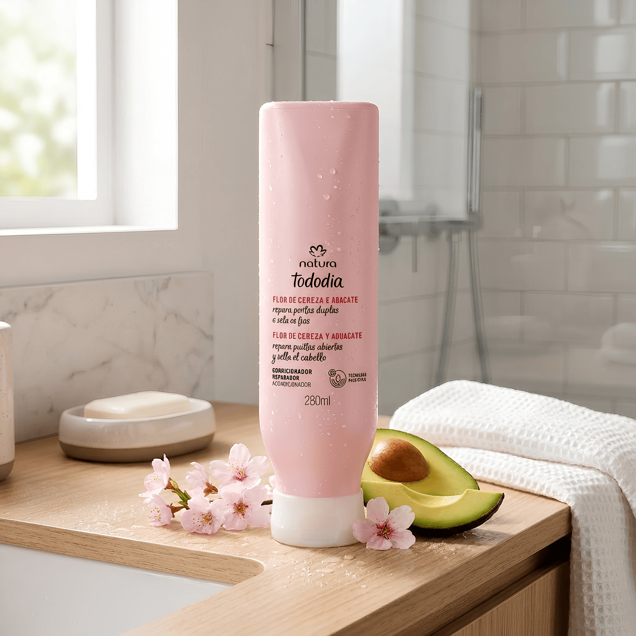Acondicionador Reparador Flor de Cereza y Aguacate Tododia (Natura)